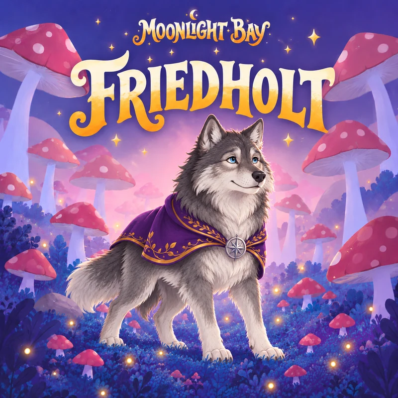 Illustration of Friedholt in his wolf form